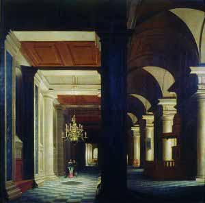 Daniel Ridgway Knight Interior of a church China oil painting art